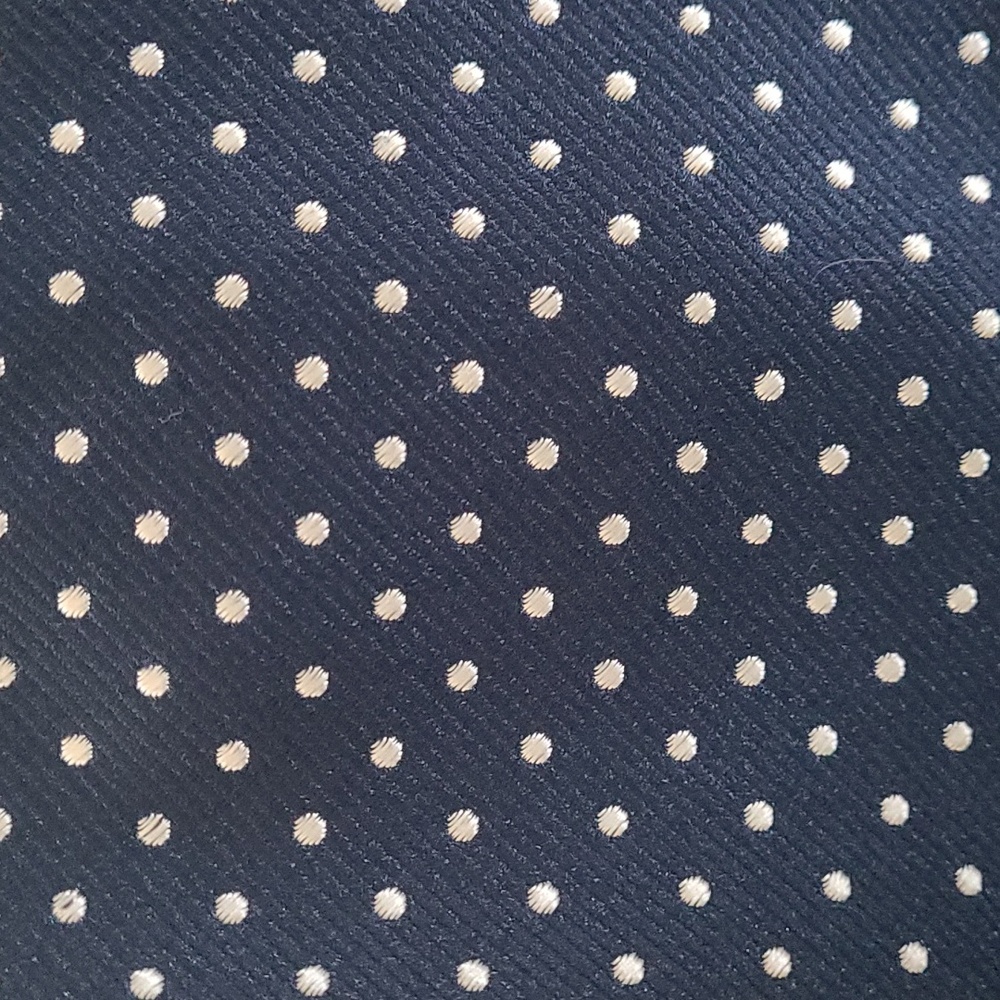 VINTAGE CHRISTIAN DIOR LOGO MONOGRAM POLKA DOT NECK TIE - Picture 2 of 7